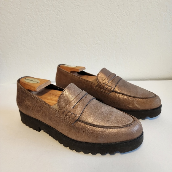 Paul Green Shoes - Paul Green Dex Penny Loafer Metallic Bronze Slip On Shoes Size UK 5.5 / US 8